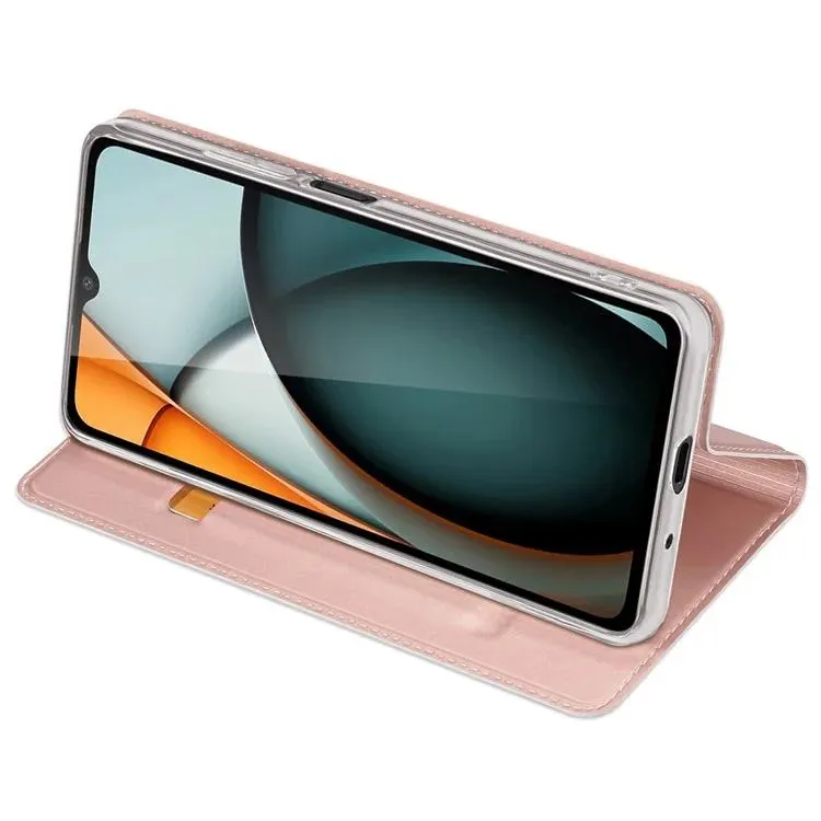 DUX DUCIS Skin Pro Faux Leather Wallet Flip Case for Xiaomi Poco 61 / Redmi A3/ Redmi A3x - Rose Gold