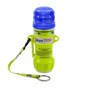 E-flare 939-TF250-B-ASY 6" Safety & Emergency Beacon with Steady-On Worklight and Magnetic Base - Flashing Blue