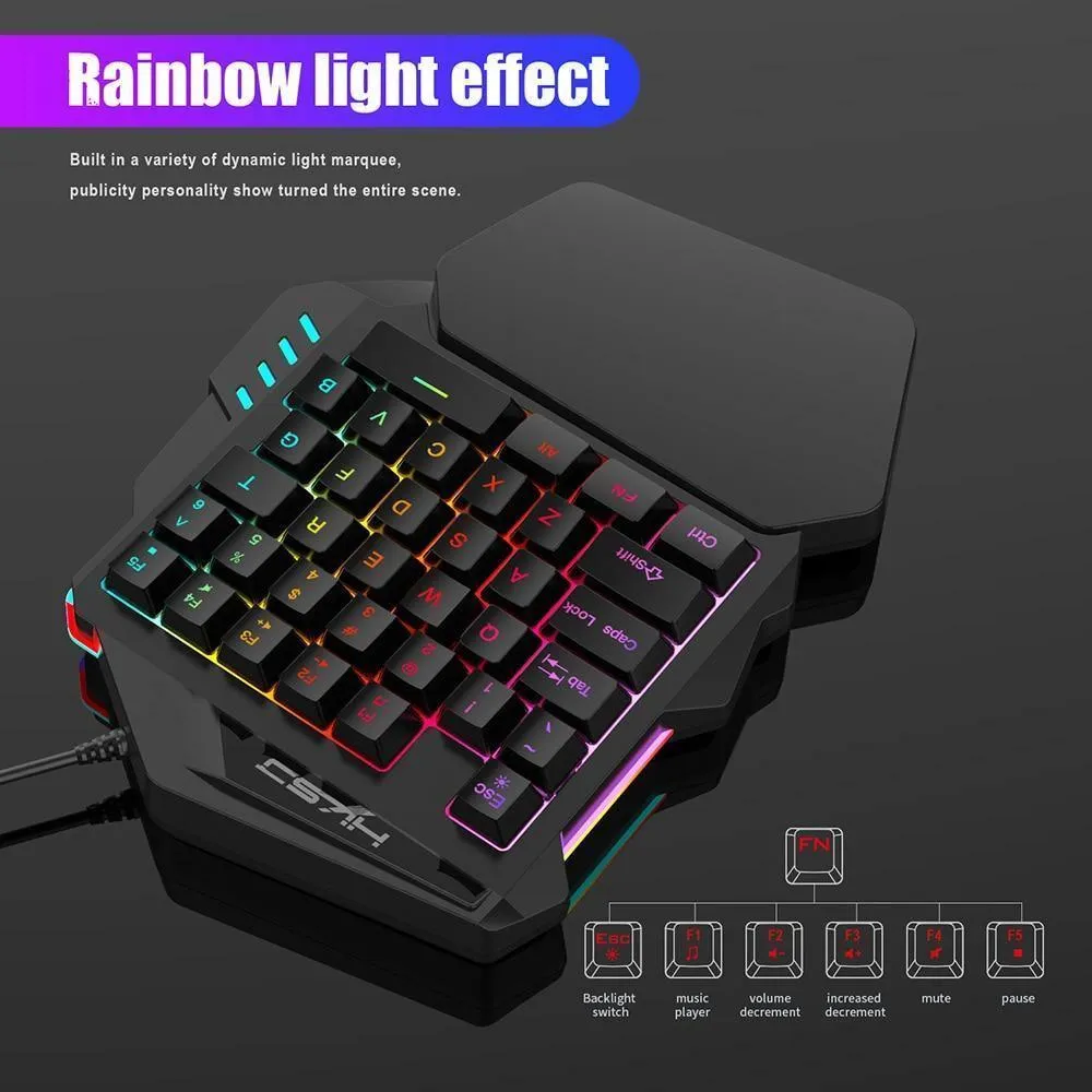 Ergonomic Keyboard And Mouse Gaming Combo