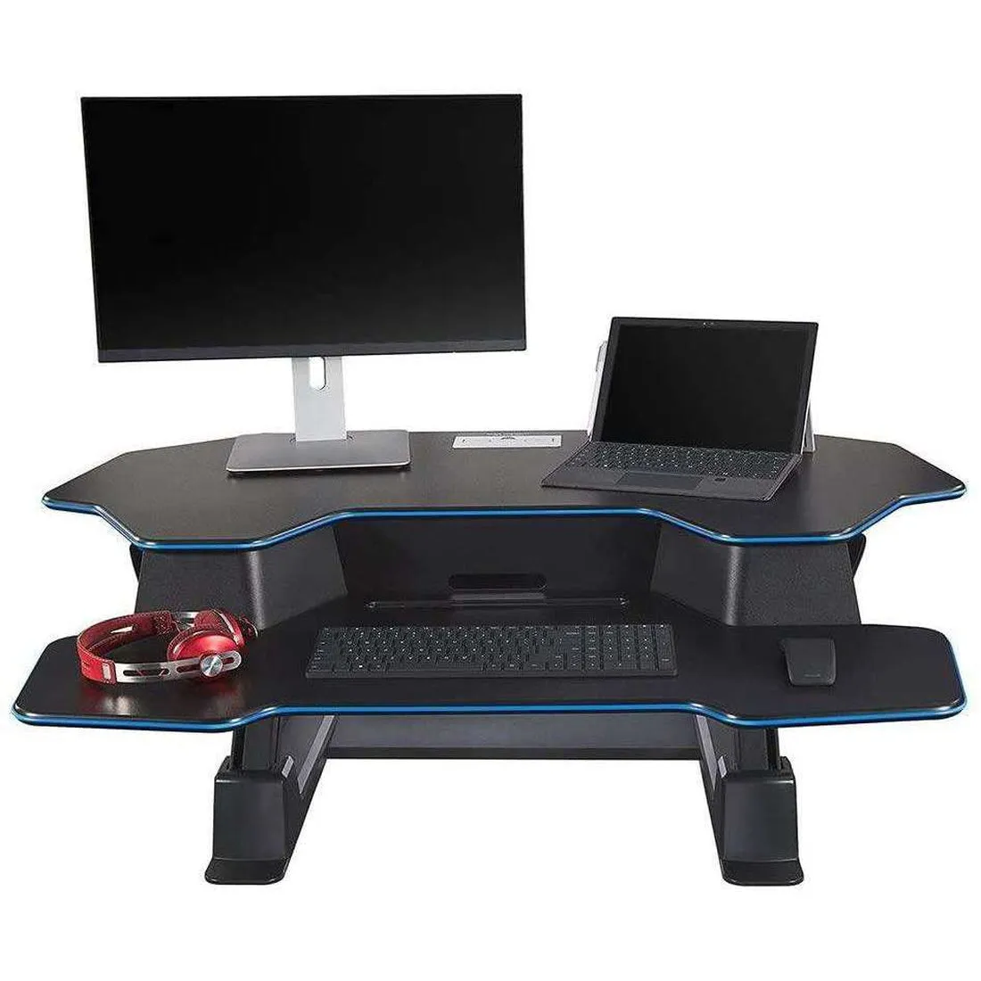 Eureka Ergonomic Black 46" Gaming Standing Desk Converter XL, ERK-CV-46B