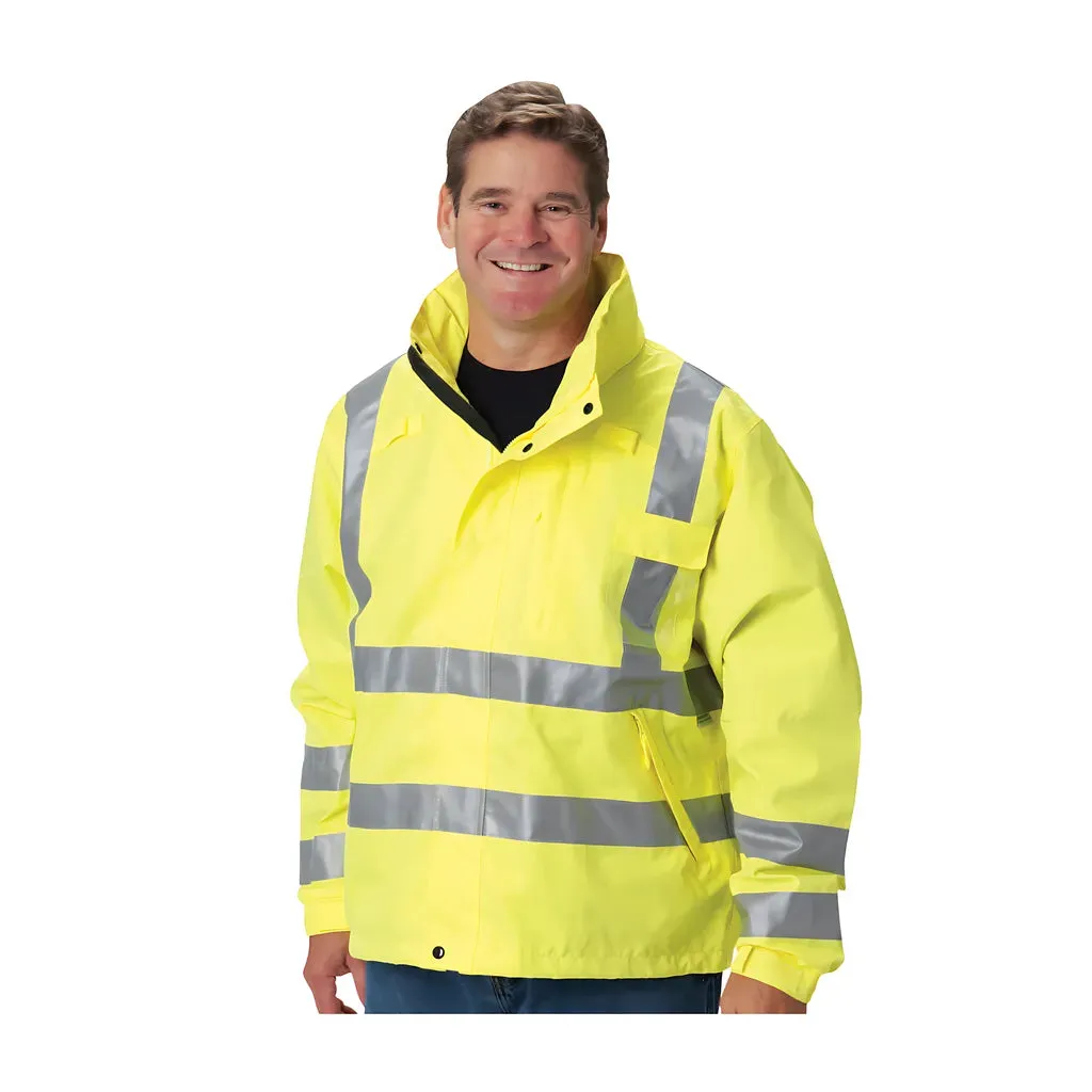 Falcon 353-2000-LY/5X ANSI Type R Class 3 Heavy Duty Waterproof Breathable Jacket