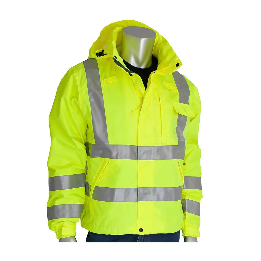 Falcon 353-2000-LY/5X ANSI Type R Class 3 Heavy Duty Waterproof Breathable Jacket