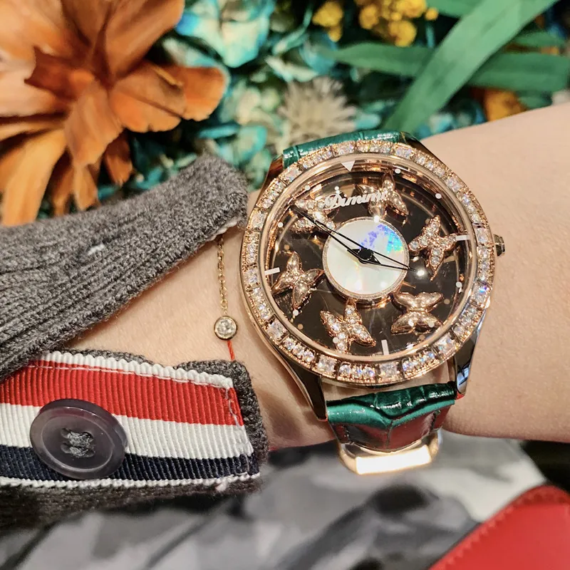 Fashion Rotatable Butterfly Pattern Women's Watch