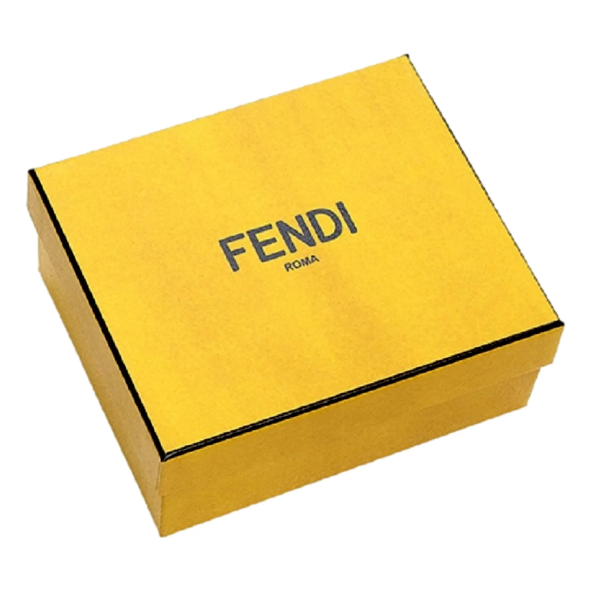 Fendi Red Grained Leather Baguette Logo Card Case Wallet