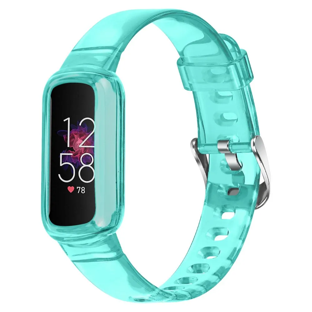 Fitbit Luxe milanese staineless steel watch strap - Transparent Blue