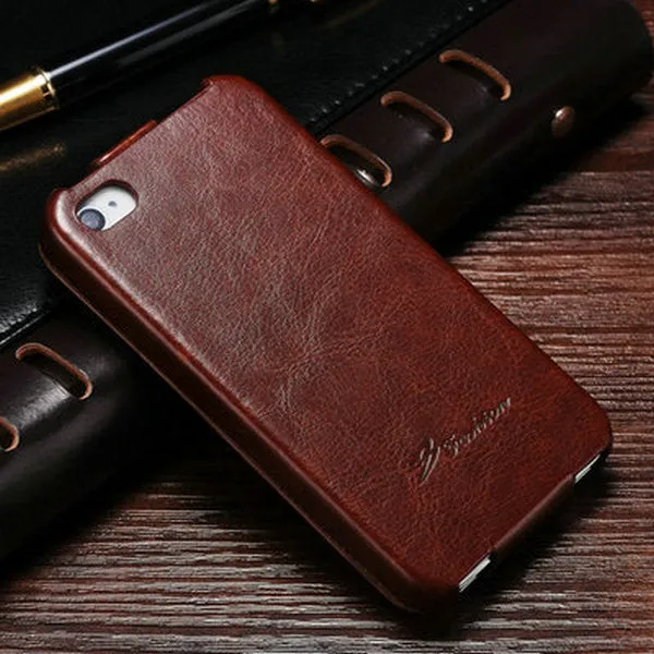 Flip Cover Case For iPhone 4 4S PU Leather Cover Phone Bag Coque For Apple iPhone 4S Case Luxury Business Style TOMKAS