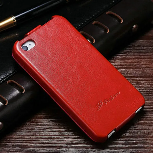 Flip Cover Case For iPhone 4 4S PU Leather Cover Phone Bag Coque For Apple iPhone 4S Case Luxury Business Style TOMKAS