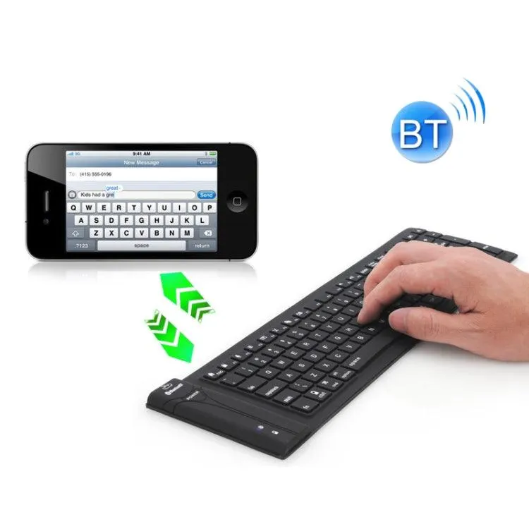 Foldable Bluetooth Silicone Keyboard with 108 Keys - Waterproof and Compact Design