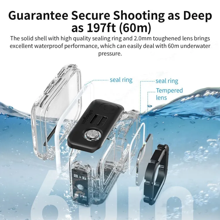 For Insta360 Ace aMagisn Horizontal and Vertical Shooting Dive Shell 60m Waterproof Shell Accessories