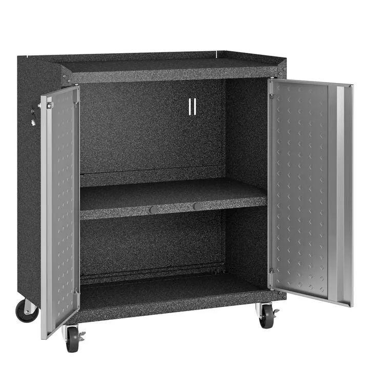 Fortress 31.5" Mobile Garage Cabinet with Shelves