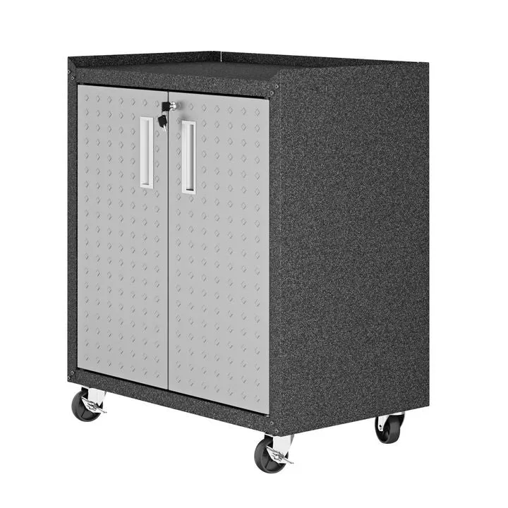 Fortress 31.5" Mobile Garage Cabinet with Shelves