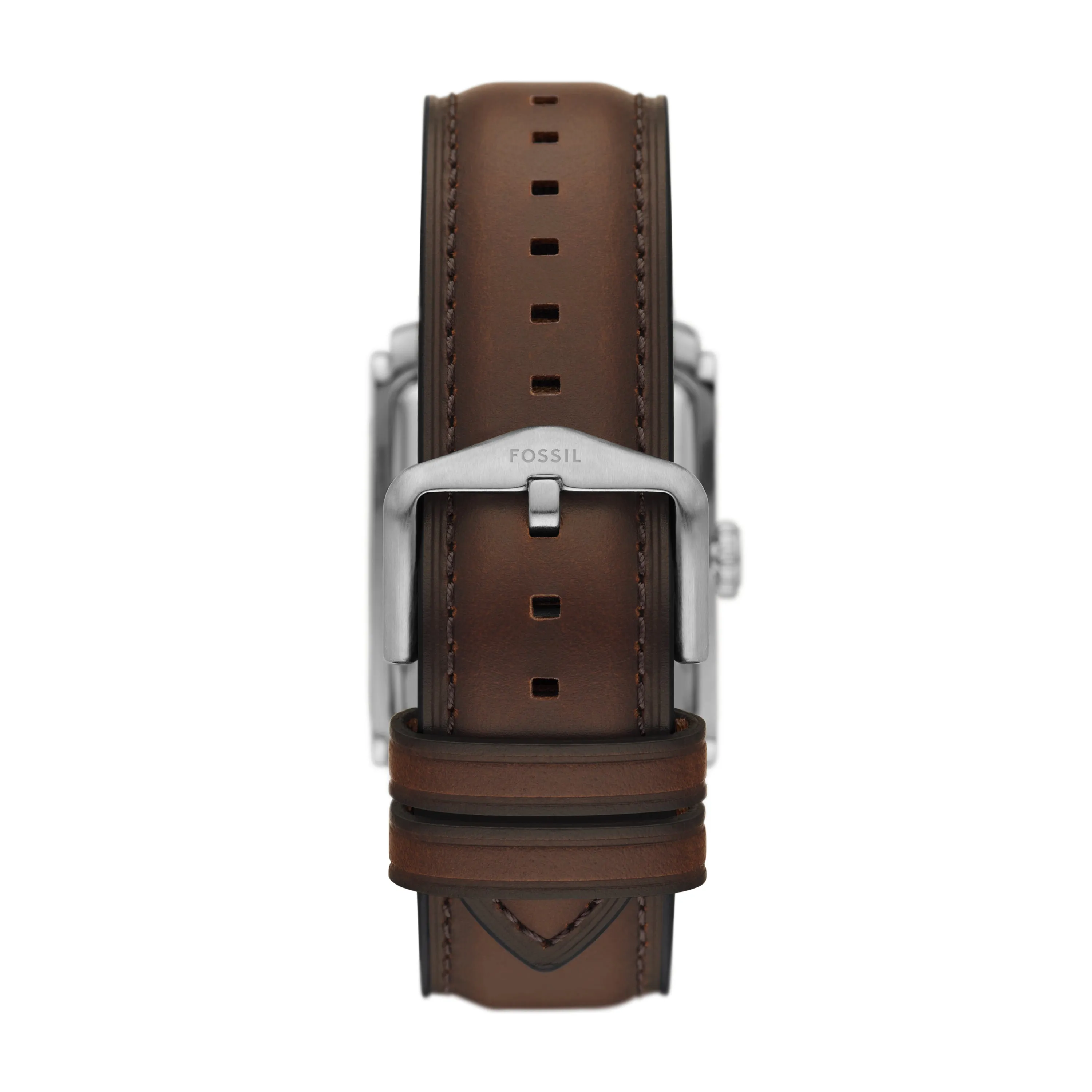 Fossil Carraway Three-Hand Brown Leather Watch FS6012