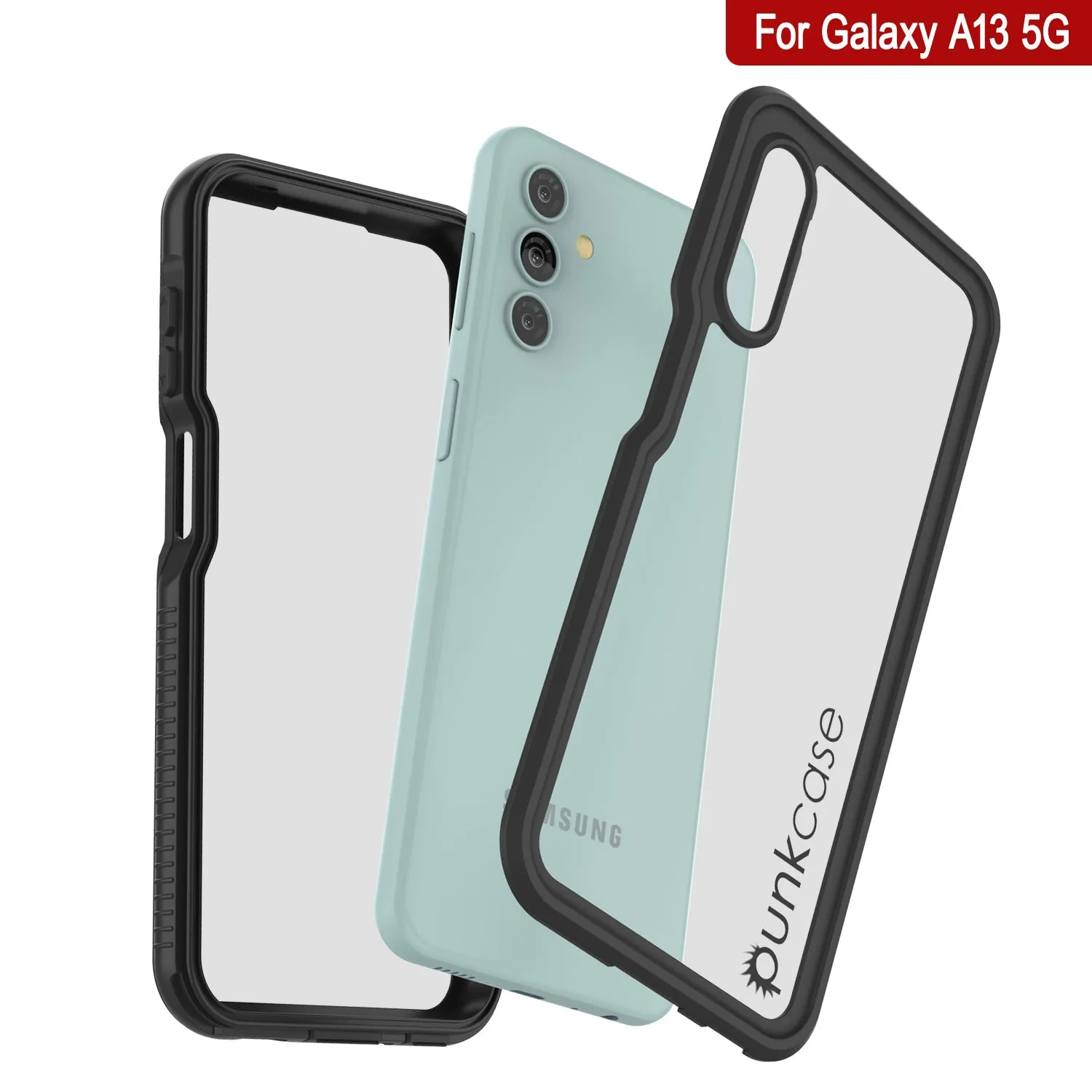 Galaxy A13 Waterproof Case PunkCase StudStar Black Thin 6.6ft Underwater IP68 Shock/Snow Proof