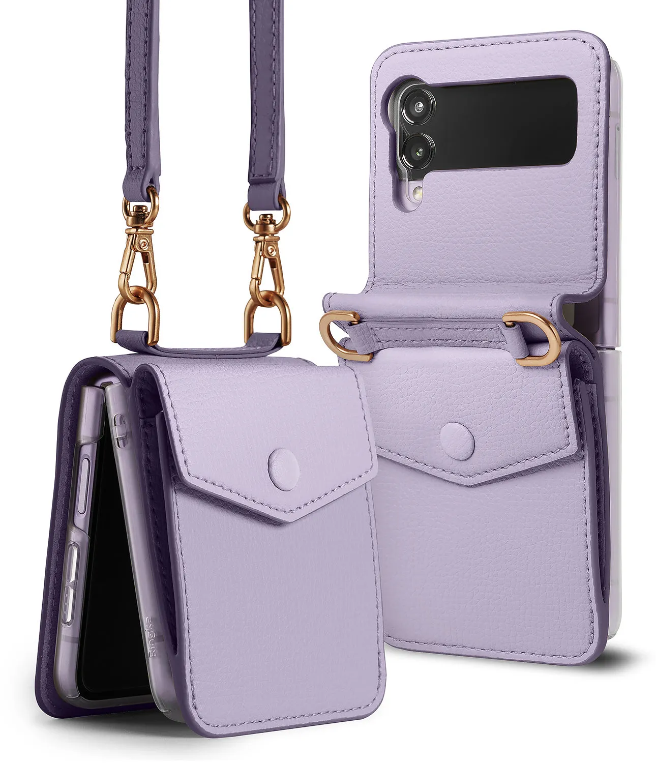 Galaxy Z Flip 3 Case | Folio Signature Card Pocket Light Purple