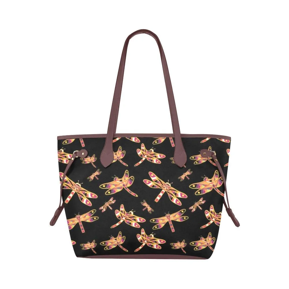 Gathering Yellow Black Clover Canvas Tote Bag