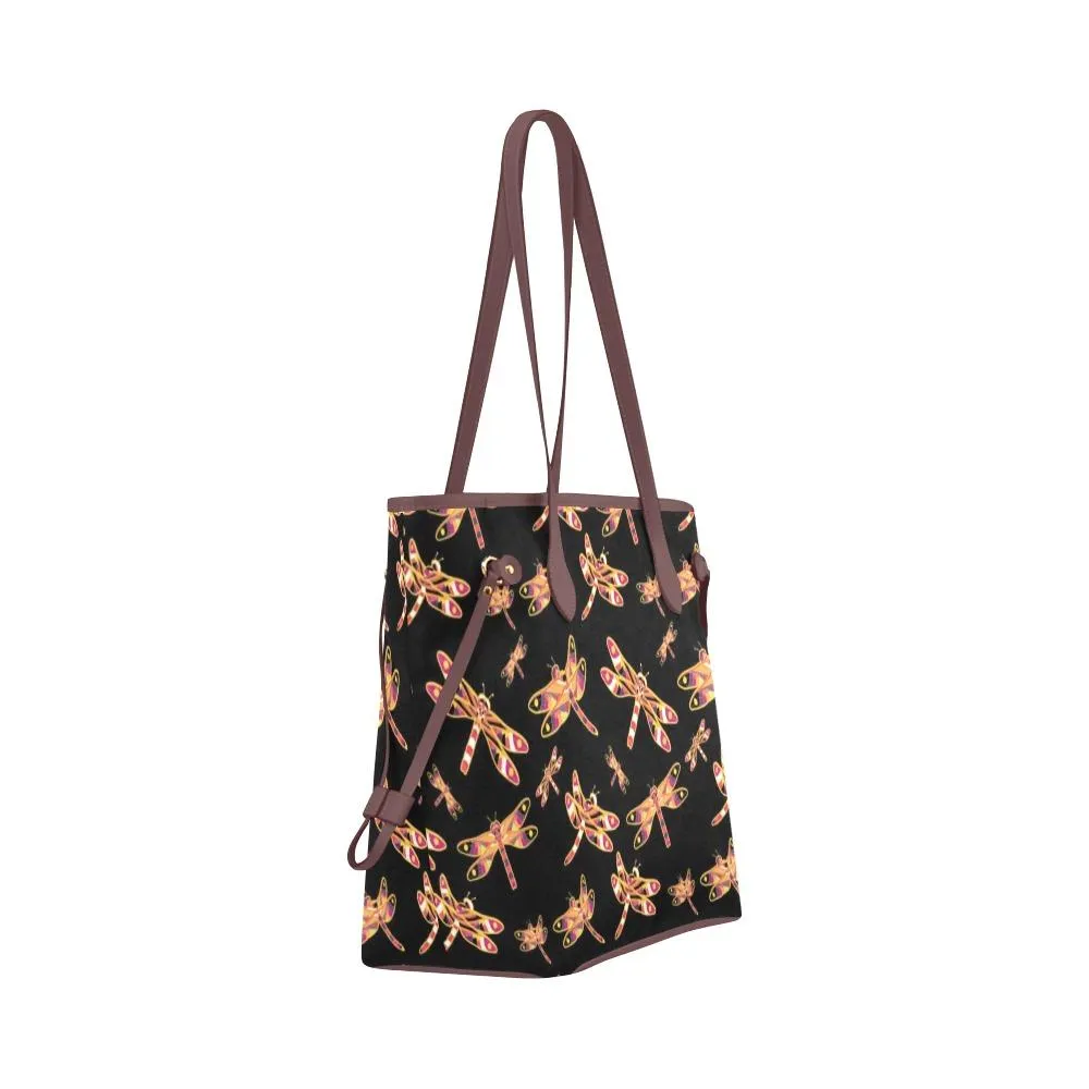 Gathering Yellow Black Clover Canvas Tote Bag