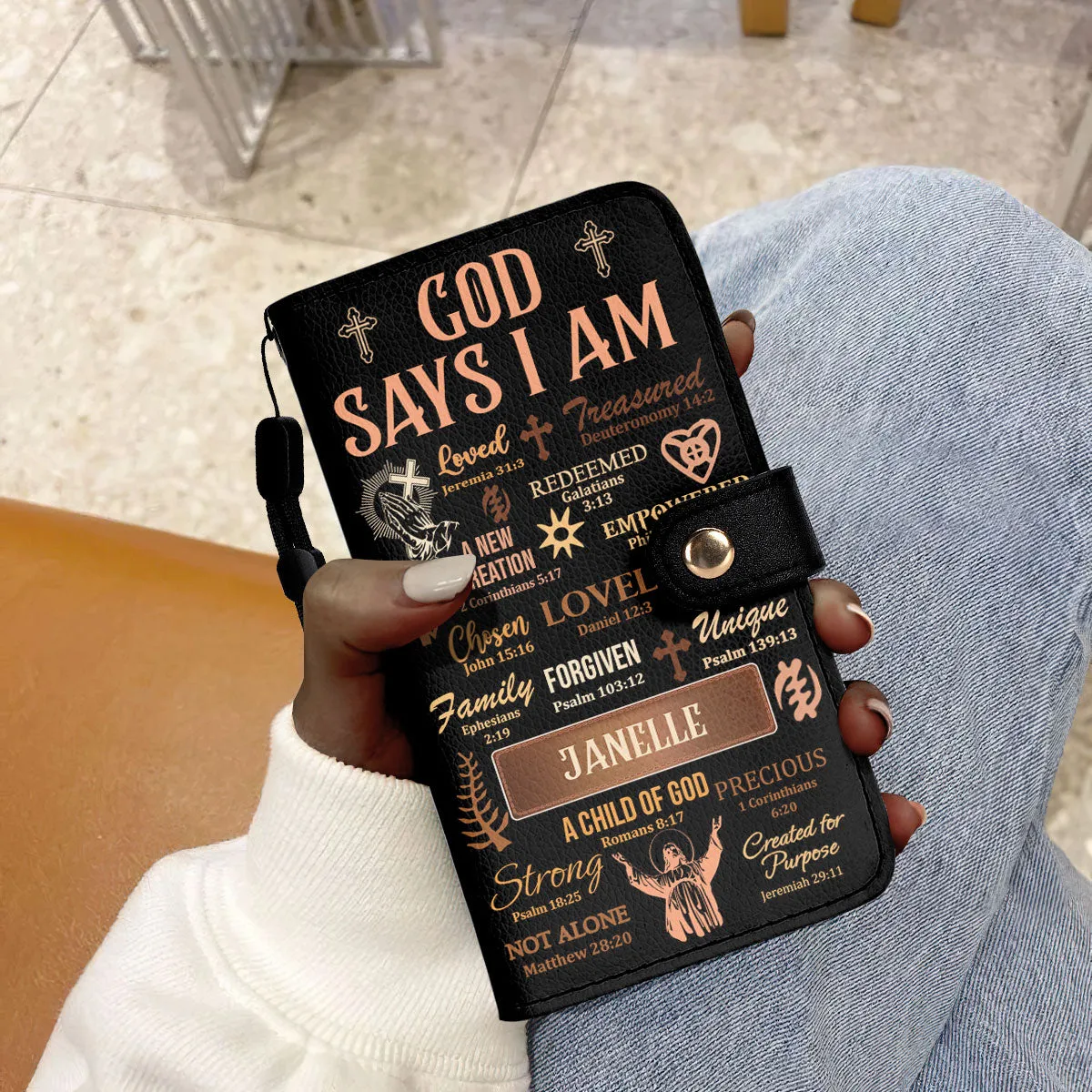 God Says I Am - Personalized Wallet Case SBWACLM987M