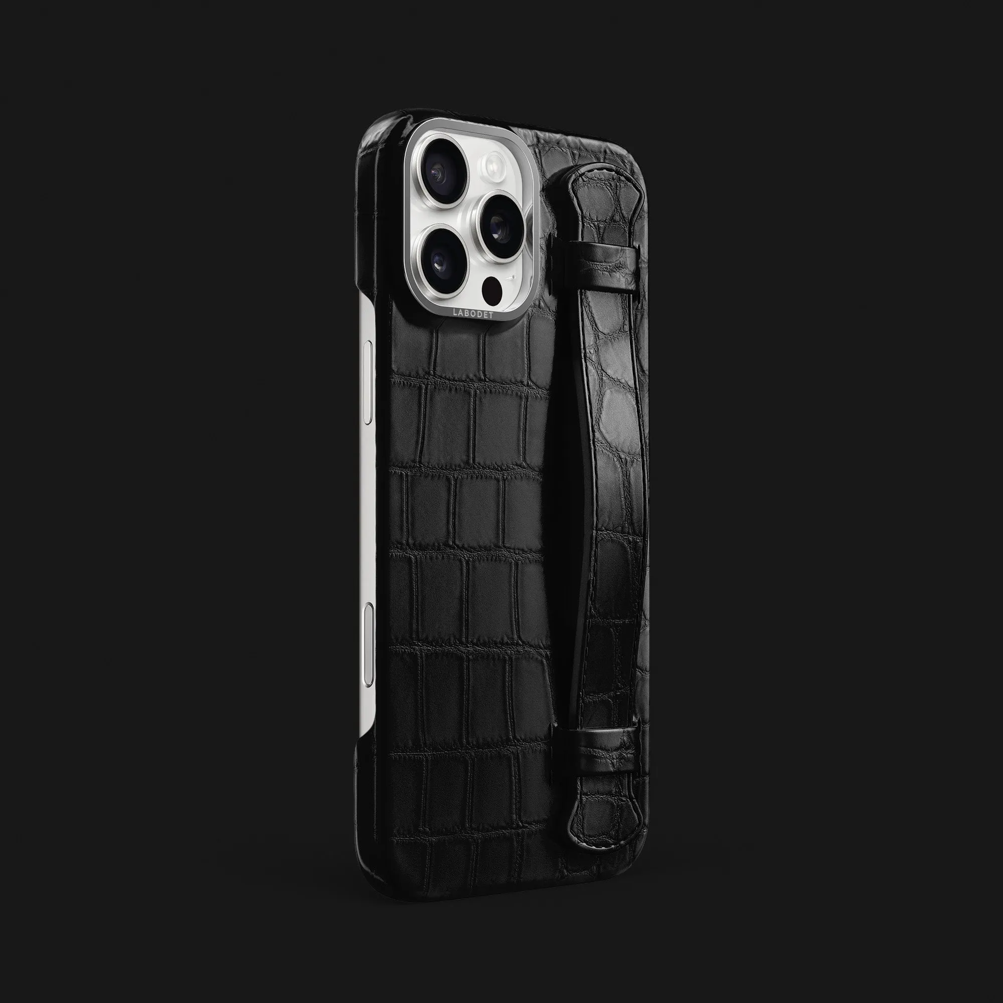 Handle Case Edition Black For iPhone 16 Pro Max In Alligator