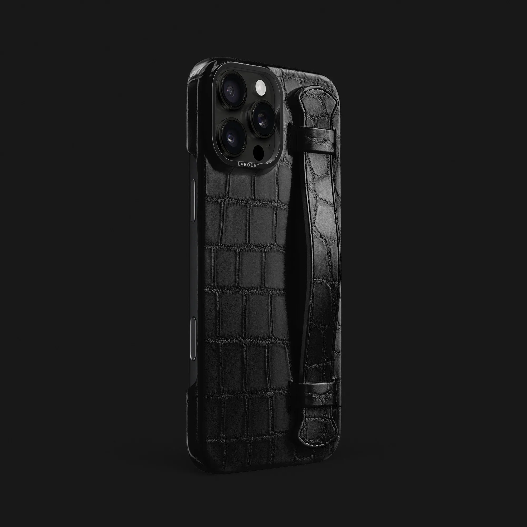 Handle Case Edition Black For iPhone 16 Pro Max In Alligator