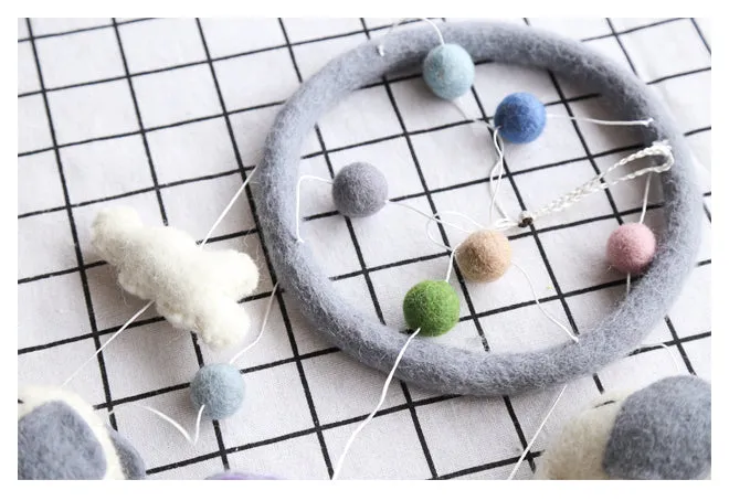 Handmade Animal Wool Felt Baby Mobile For Crib Children's & Nursery Room - Elephant