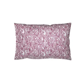 Handprinted Junior Cushion (Kid’s pillow) – Vintage Spiral - Red