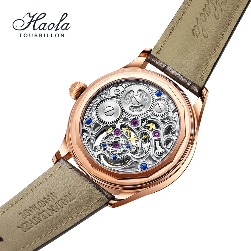 Haofa  GMT Day And Night  Tourbillon Movement Watch 1035 top finish case