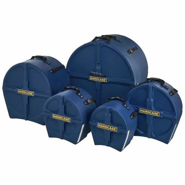 Hardcase HPFUSION2DB 5 Piece Fusion2 Drum Case Set (Dark Blue)