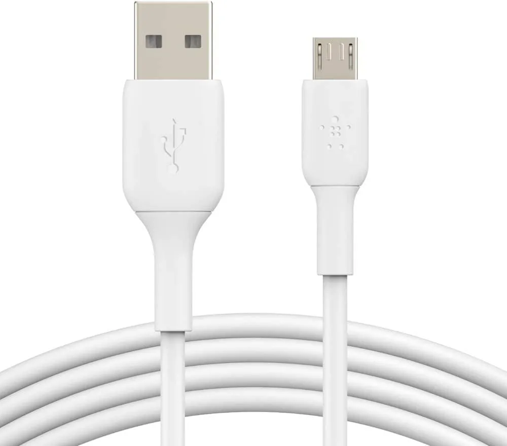 High Speed Charging Android V8 Data Cable for All Micro USB Devices (2.4 Ampere, 1 m, White)