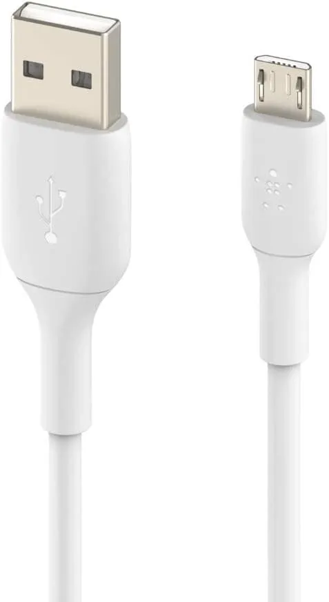 High Speed Charging Android V8 Data Cable for All Micro USB Devices (2.4 Ampere, 1 m, White)