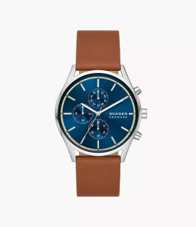 Holst Chronograph Luggage Leather Watch SKW6916