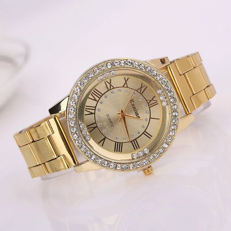 Hot Sale Women Gold Watch Luxury Stainless Steel Waterproof Military Watch Wristwatch Women Watches Relogios Femininos