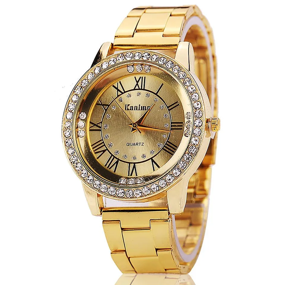 Hot Sale Women Gold Watch Luxury Stainless Steel Waterproof Military Watch Wristwatch Women Watches Relogios Femininos