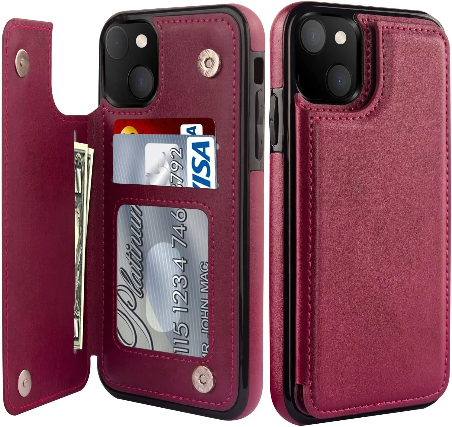 i Phone 16 Pro Max Case Flip Folio Leather Wallet Designs Protective Phone Case