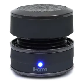 iHome IBT60BC Portable Bluetooth Wireless Daisy Chain Rechargeable Speaker w/3.5mm Auxiliary Jack (Black) - B