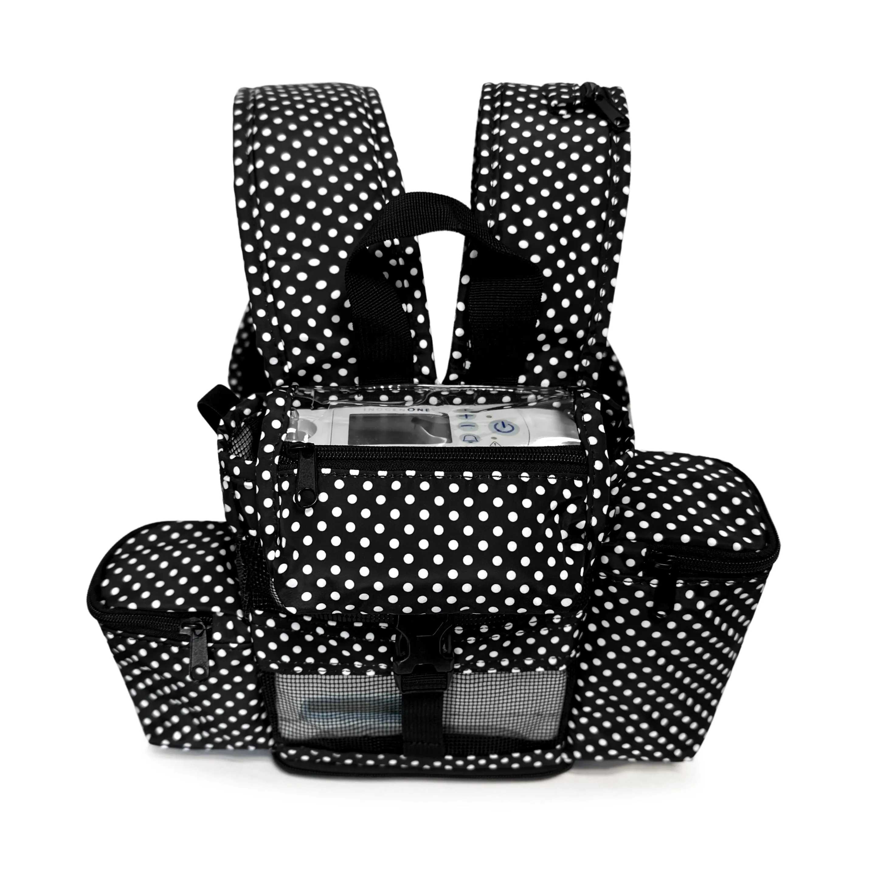 Inogen One G4 Lightweight Backpack w/Pockets - Polka Dot