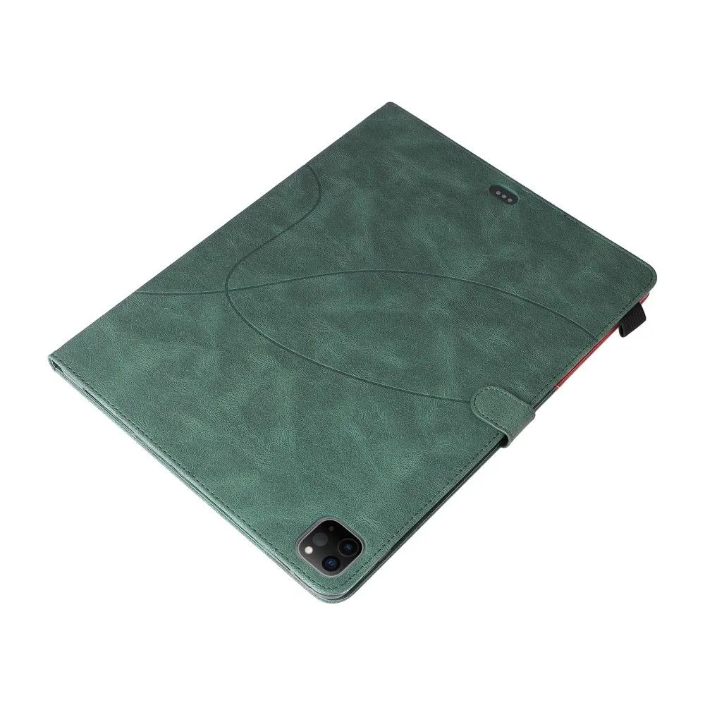 iPad Pro 12.9 (2021) / (2020) / (2018) KT dual color leather flip case - Green