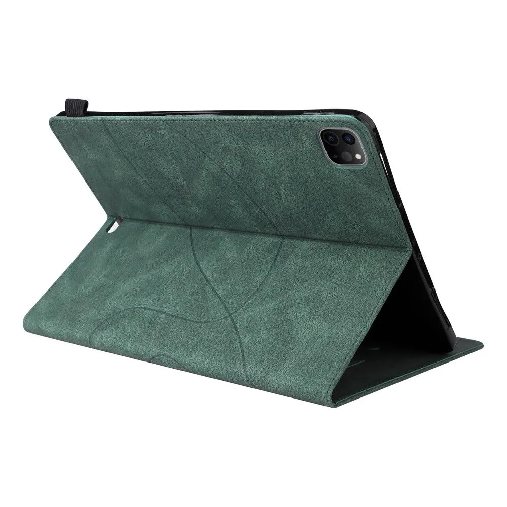 iPad Pro 12.9 (2021) / (2020) / (2018) KT dual color leather flip case - Green