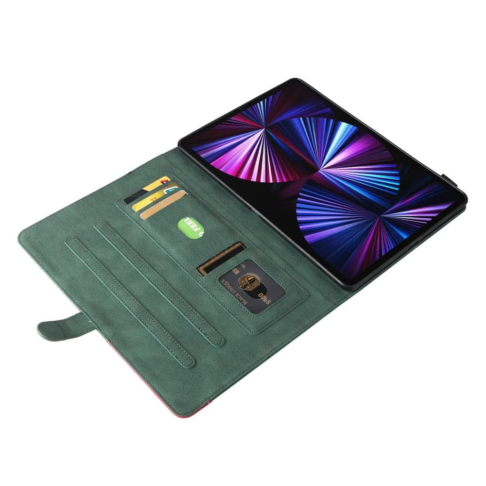 iPad Pro 12.9 (2021) / (2020) / (2018) KT dual color leather flip case - Green