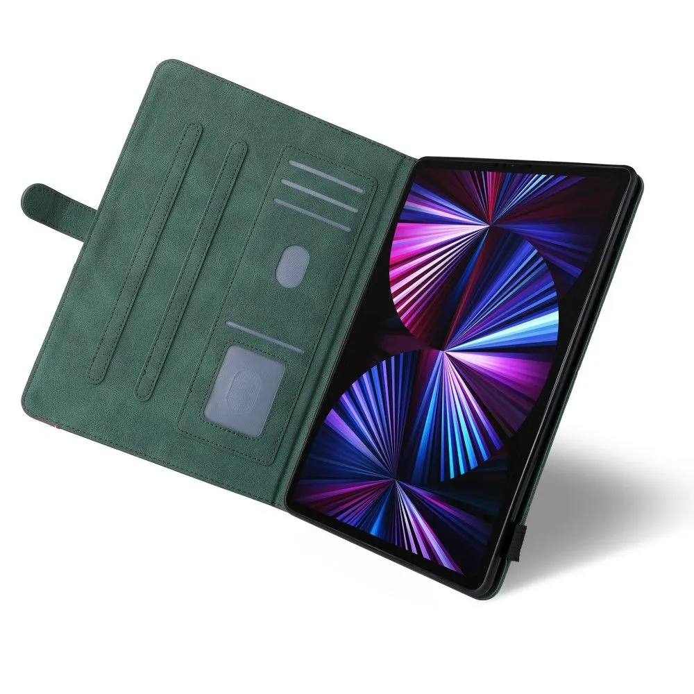 iPad Pro 12.9 (2021) / (2020) / (2018) KT dual color leather flip case - Green