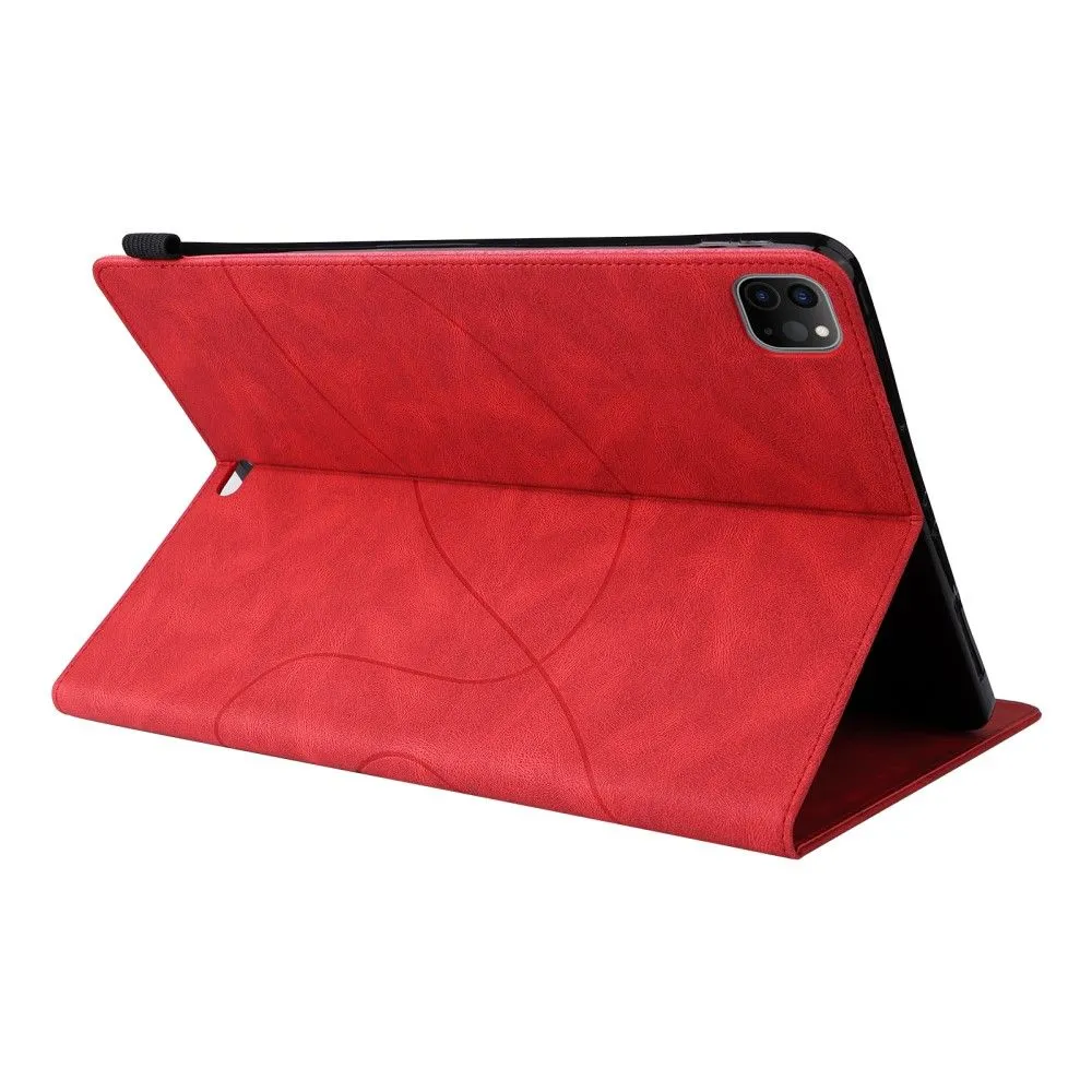 iPad Pro 12.9 (2021) / (2020) / (2018) KT dual color leather flip case - Red