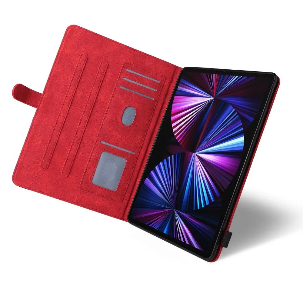 iPad Pro 12.9 (2021) / (2020) / (2018) KT dual color leather flip case - Red