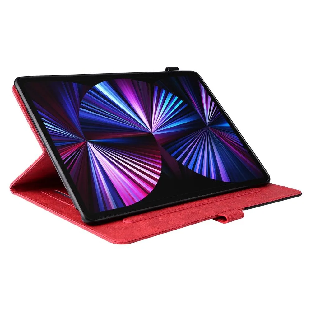 iPad Pro 12.9 (2021) / (2020) / (2018) KT dual color leather flip case - Red