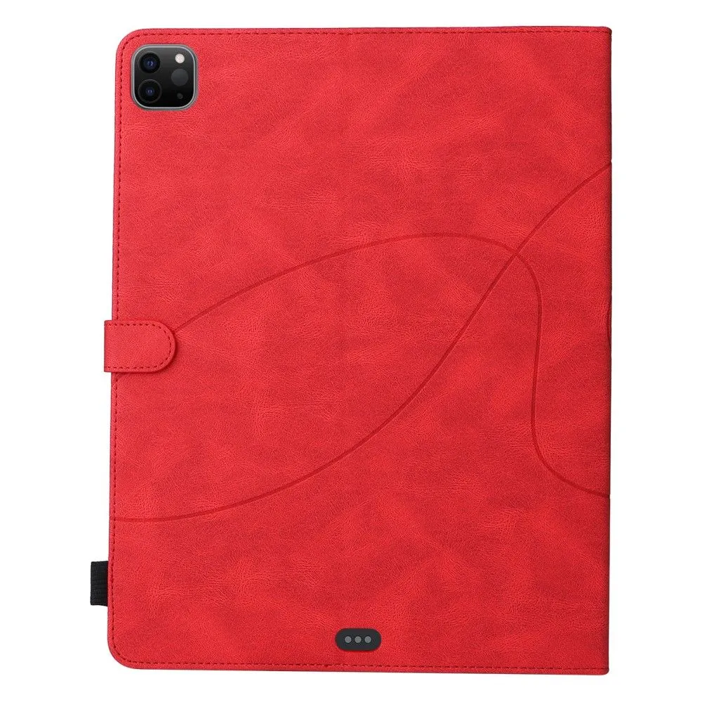 iPad Pro 12.9 (2021) / (2020) / (2018) KT dual color leather flip case - Red