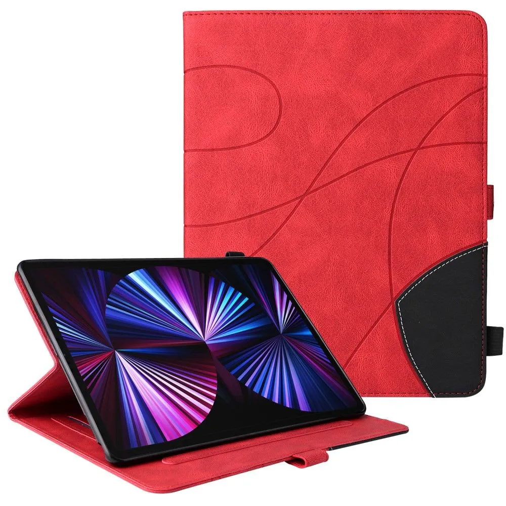 iPad Pro 12.9 (2021) / (2020) / (2018) KT dual color leather flip case - Red