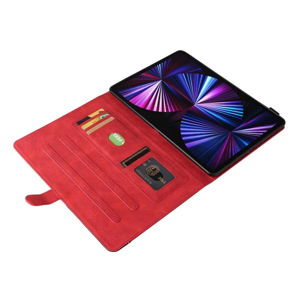 iPad Pro 12.9 (2021) / (2020) / (2018) KT dual color leather flip case - Red