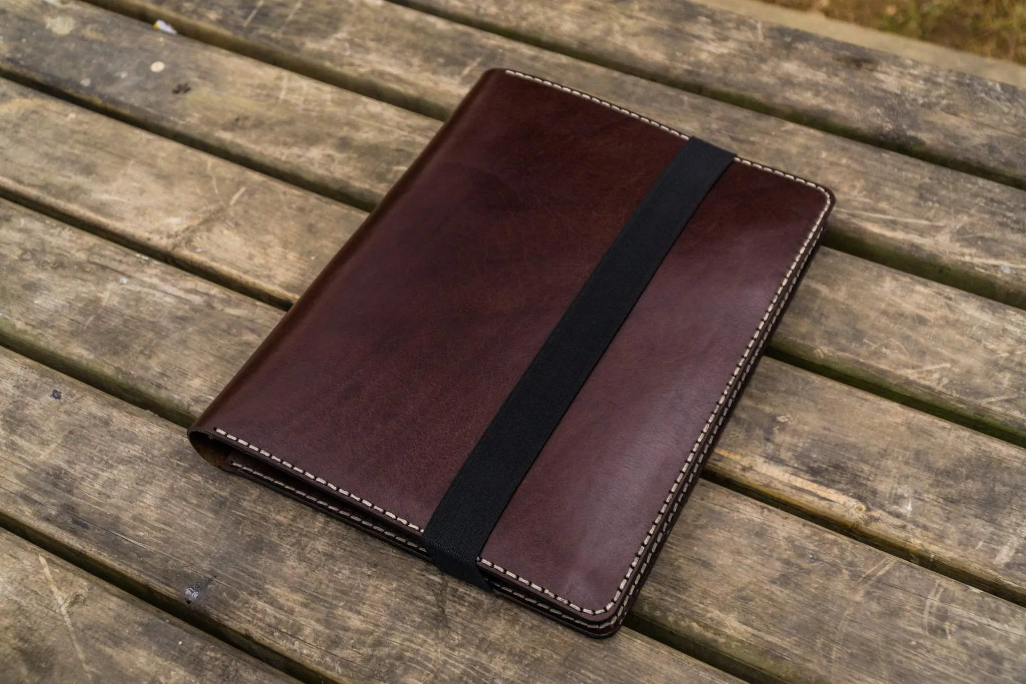 iPad Pro 12.9 & Letter/A4 Size Leather Padfolio - Dark Brown