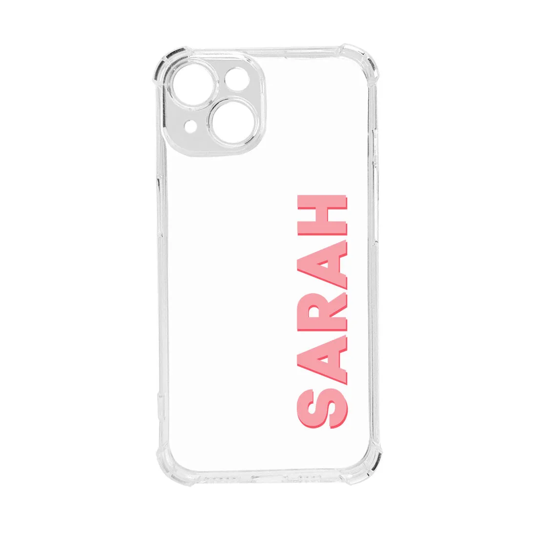 iPhone 15 Mobile Case with Camera Protection - Transparent Cover with Name