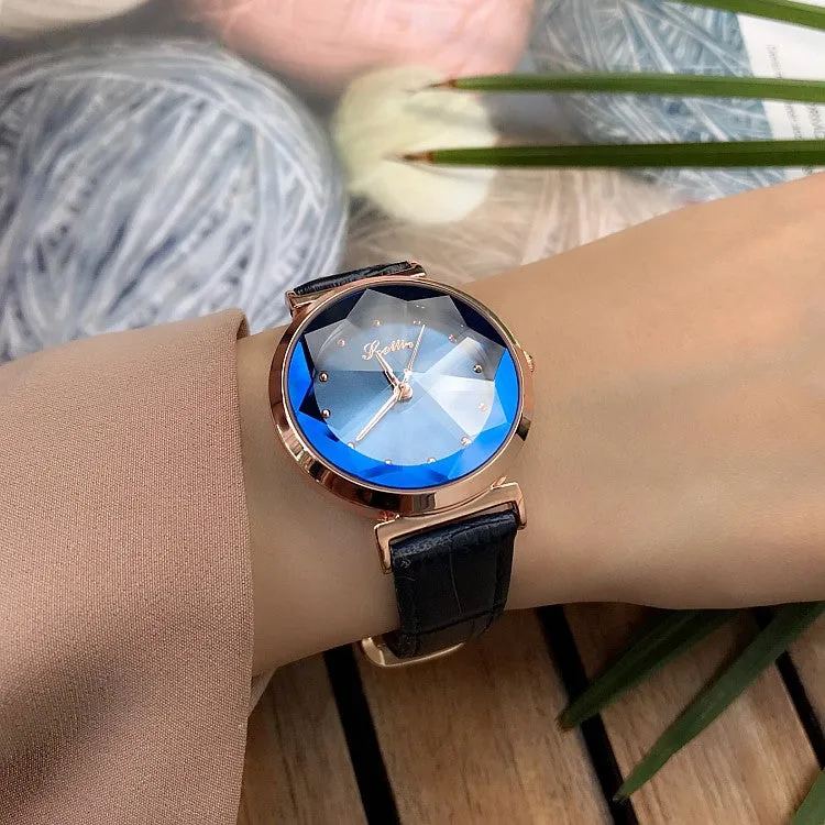 Irregular Mirror With Scale Women's Watch