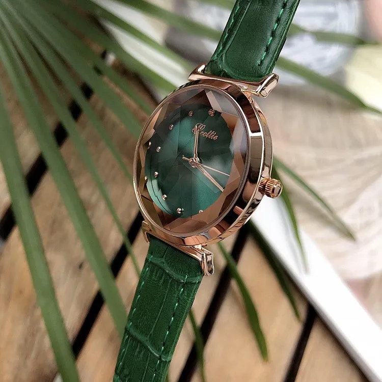 Irregular Mirror With Scale Women's Watch