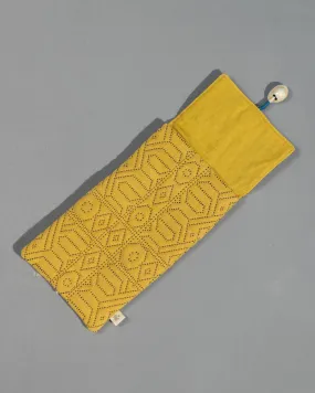 Jacquard Spectacle Case - Yellow